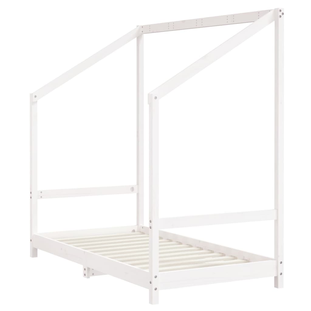 Barnesengeramme hvit 80x160 cm heltre furu
