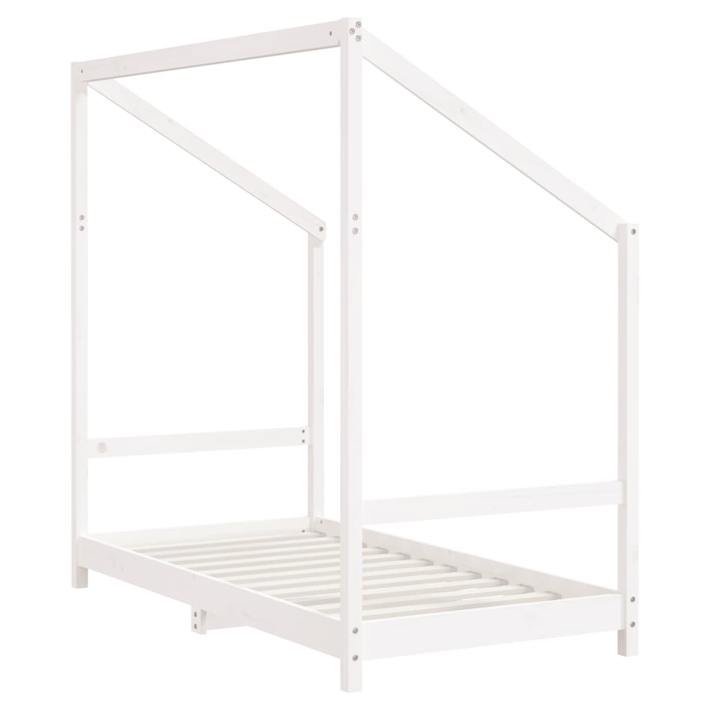 Barnesengeramme hvit 80x160 cm heltre furu