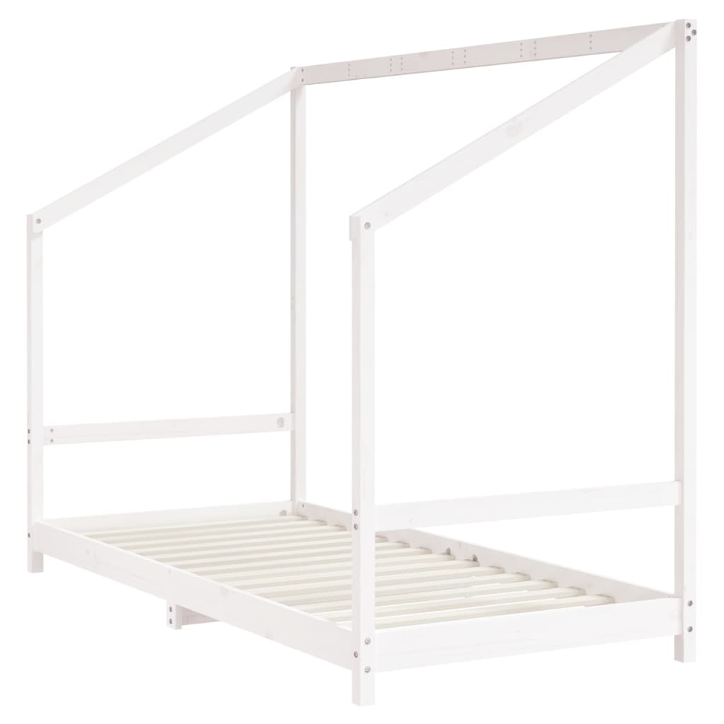 Barnesengeramme hvit 90x190 cm heltre furu