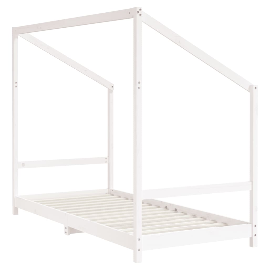Barnesengeramme hvit 90x190 cm heltre furu