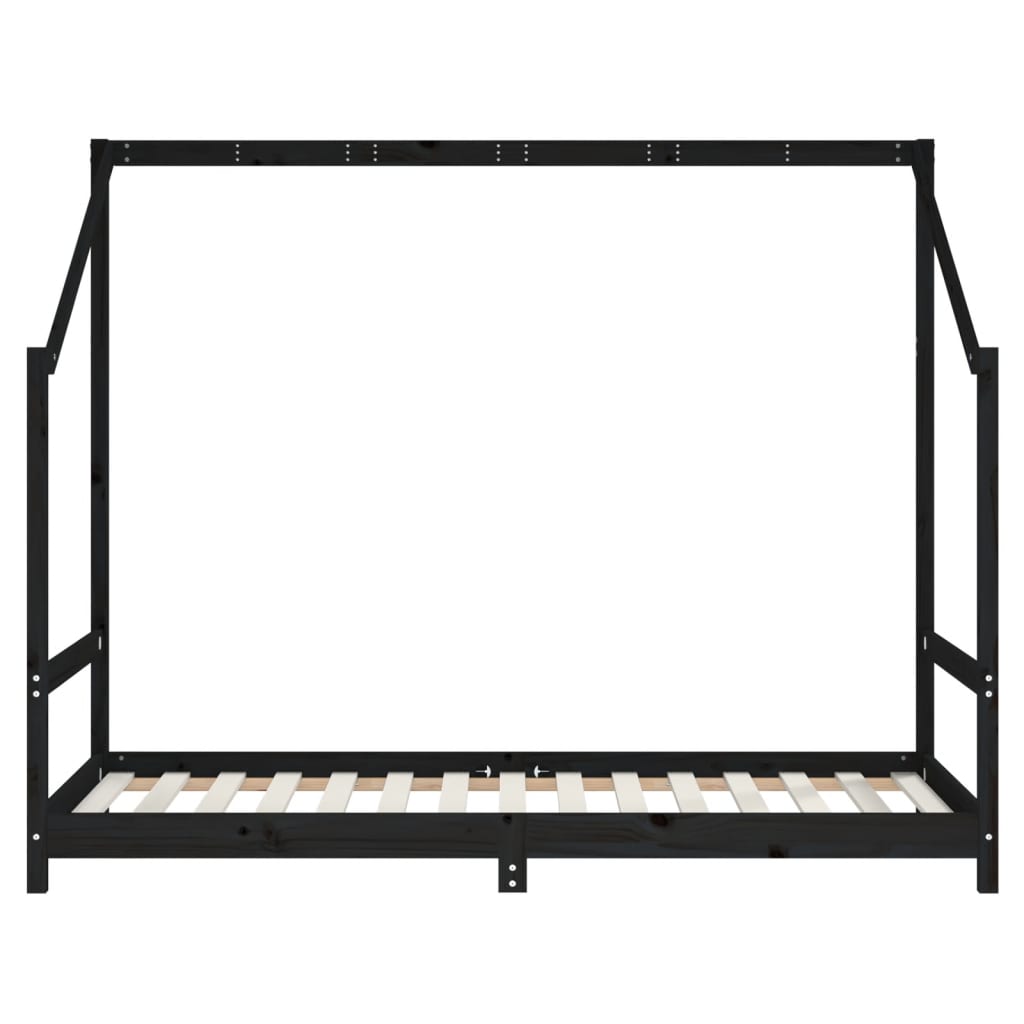 Barnesengeramme svart 90x190 cm heltre furu