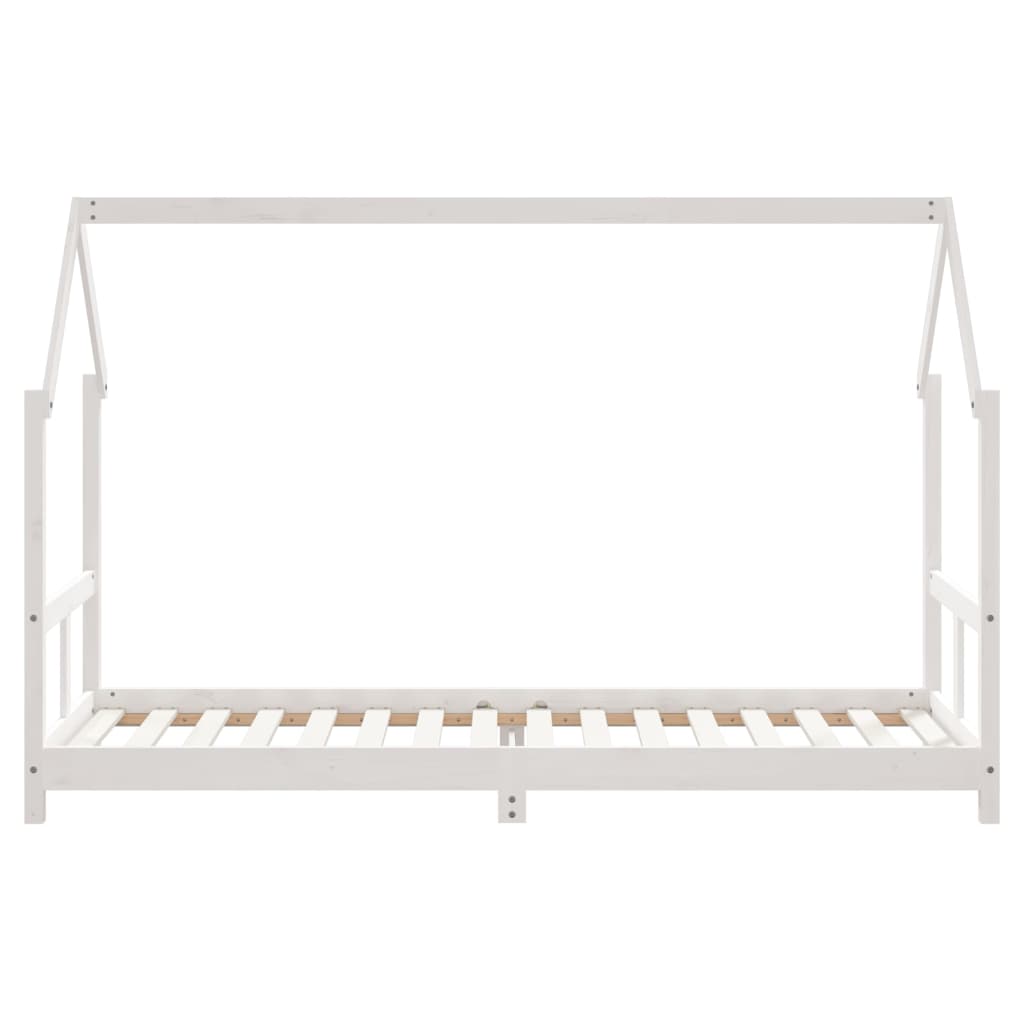 Barnesengeramme hvit 80x200 cm heltre furu