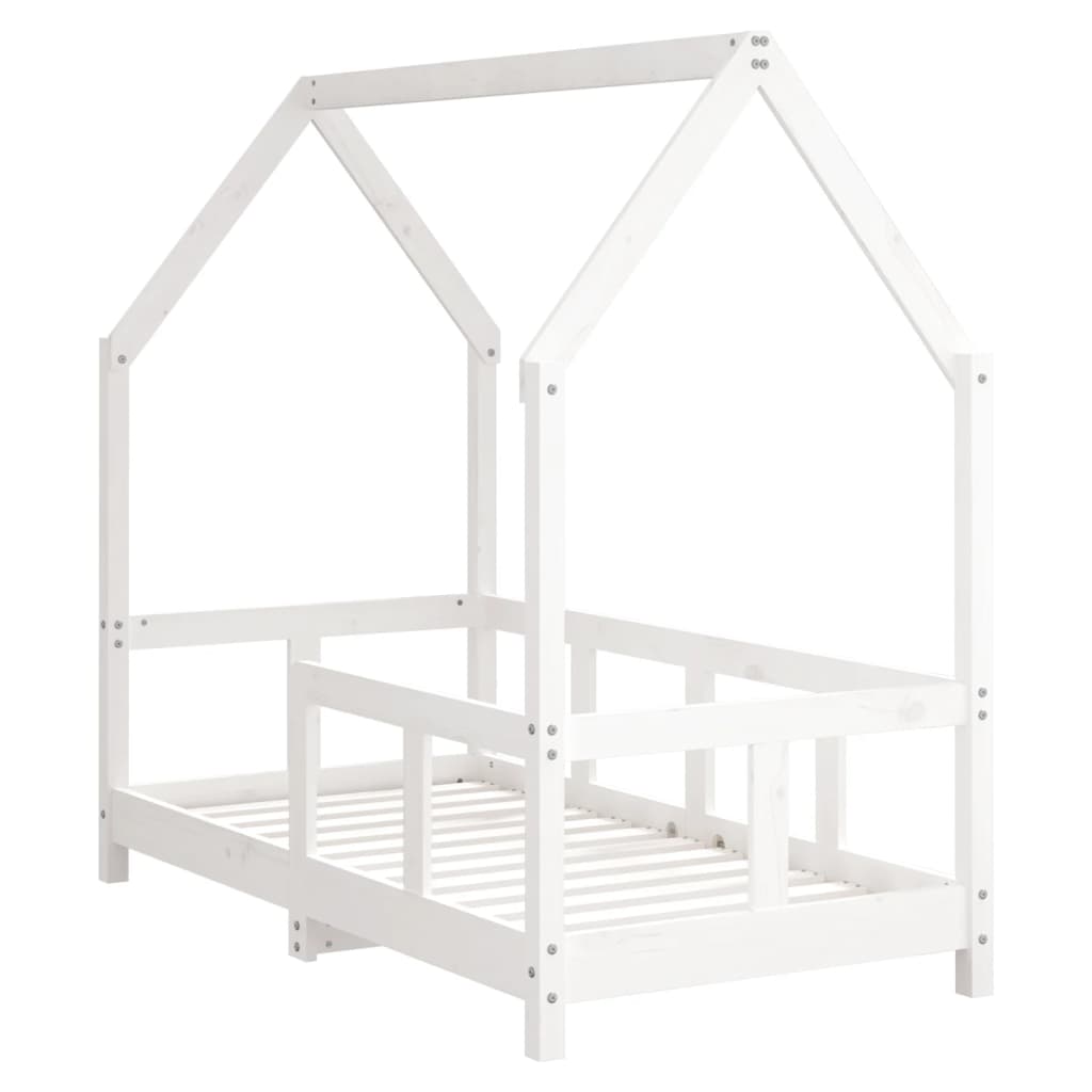 Barnesengeramme hvit 70x140 cm heltre furu