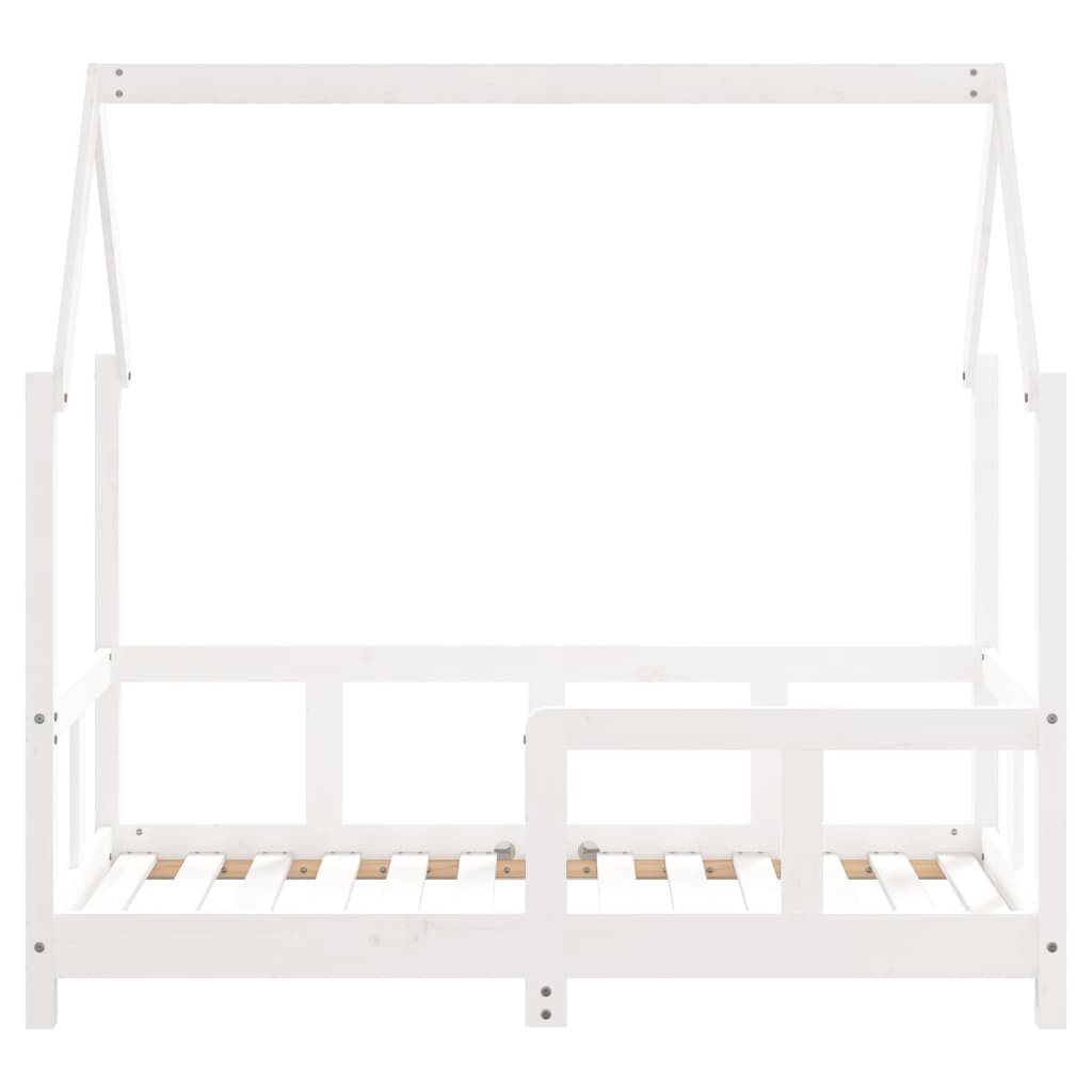Barnesengeramme hvit 70x140 cm heltre furu
