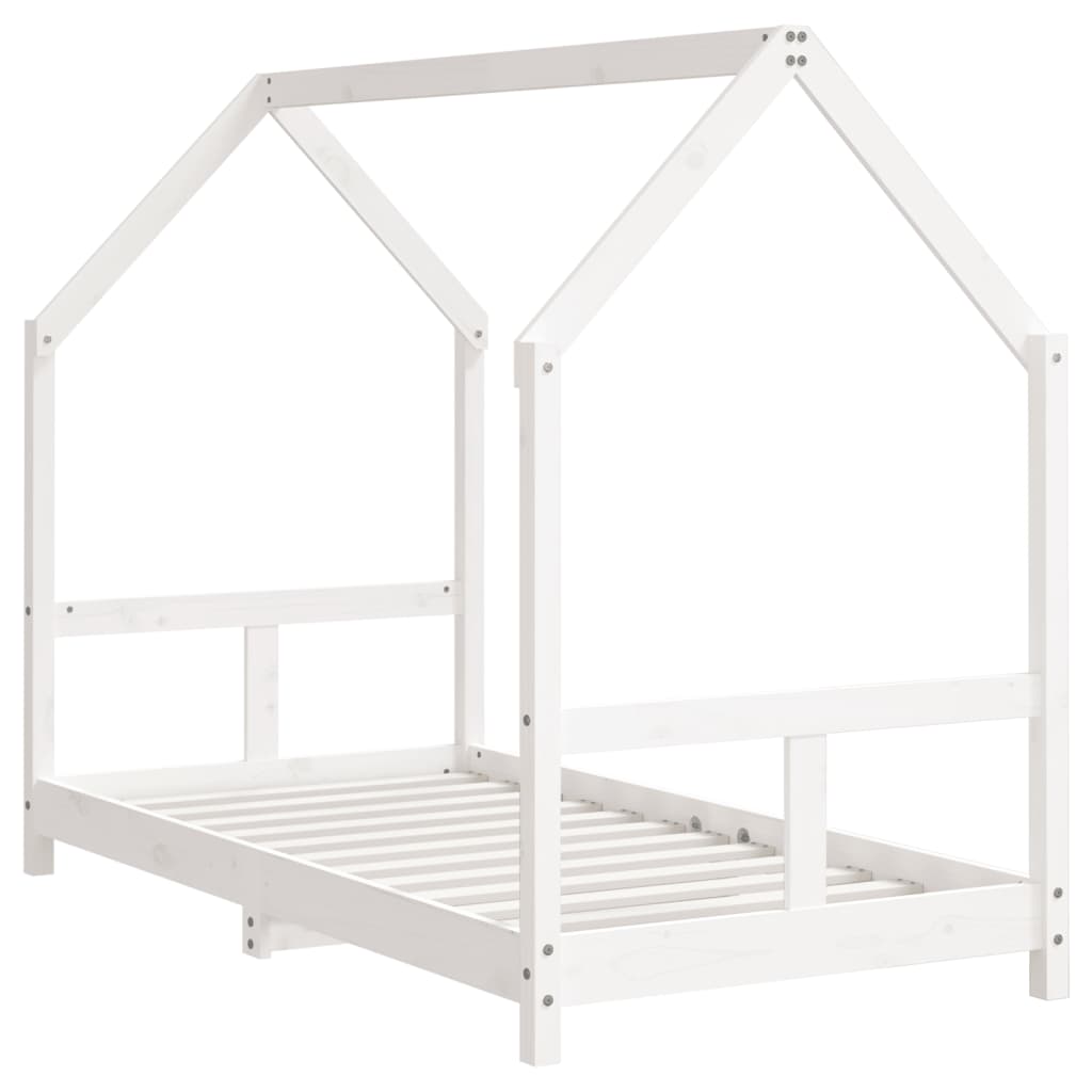 Barnesengeramme hvit 80x160 cm heltre furu