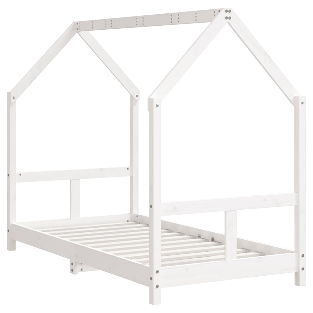 Barnesengeramme hvit 80x160 cm heltre furu