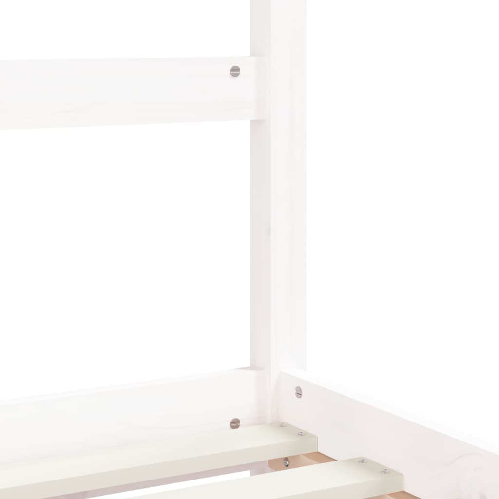 Barnesengeramme hvit 80x160 cm heltre furu