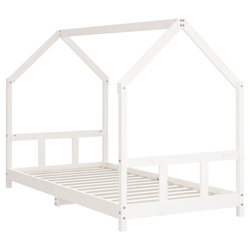 Barnesengeramme hvit 90x190 cm heltre furu