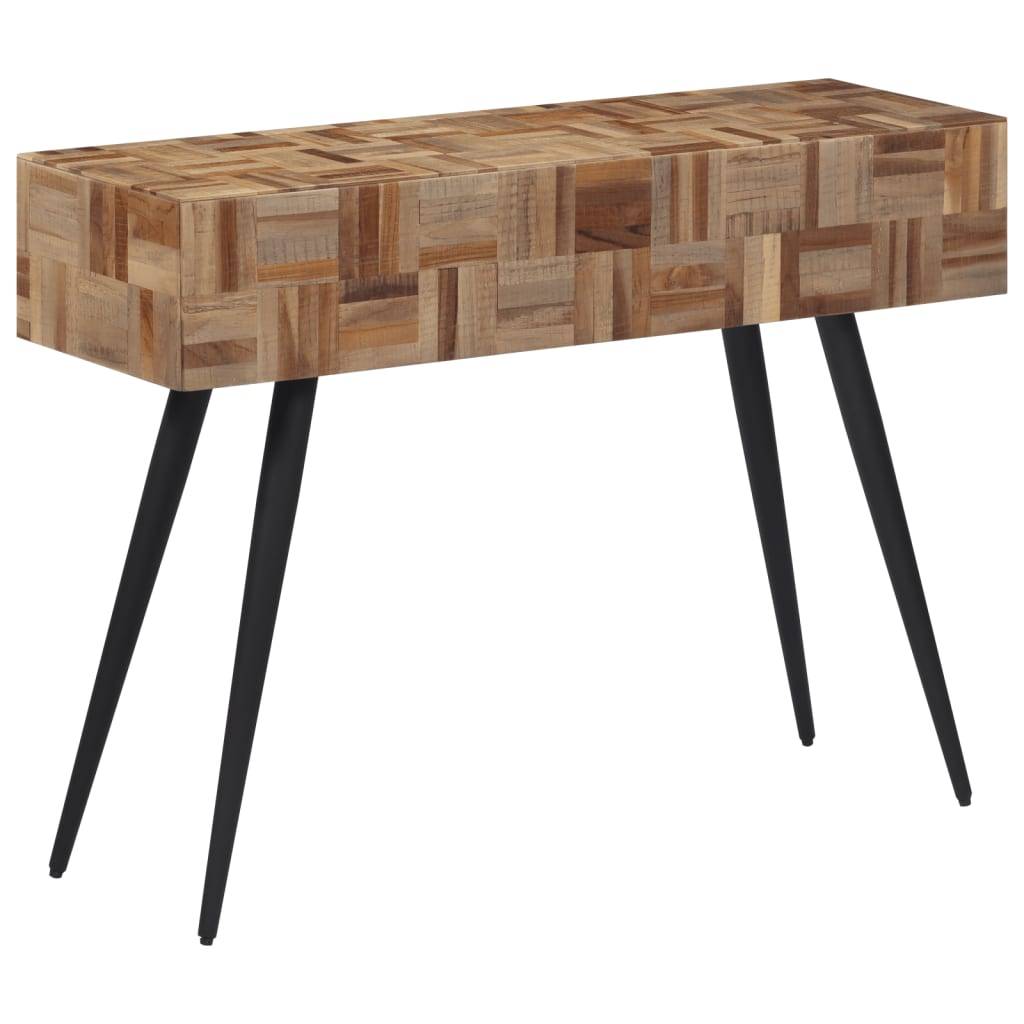 Konsollbord 110x34x80 cm gjenvunnet heltre teak