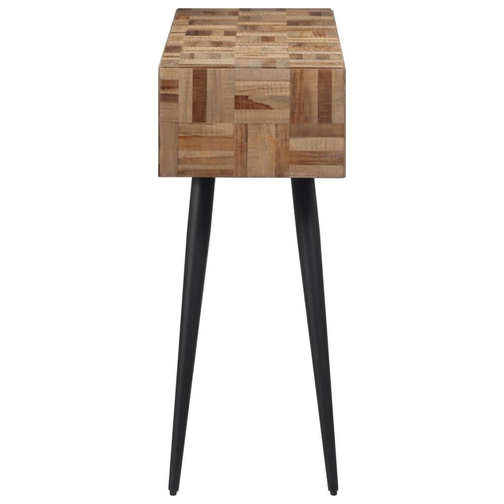 Konsollbord 110x34x80 cm gjenvunnet heltre teak