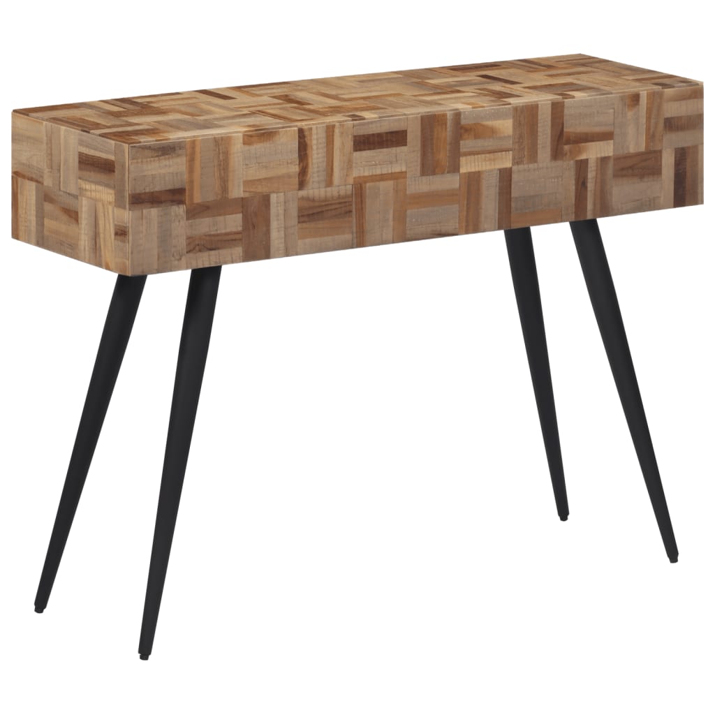 Konsollbord 110x34x80 cm gjenvunnet heltre teak