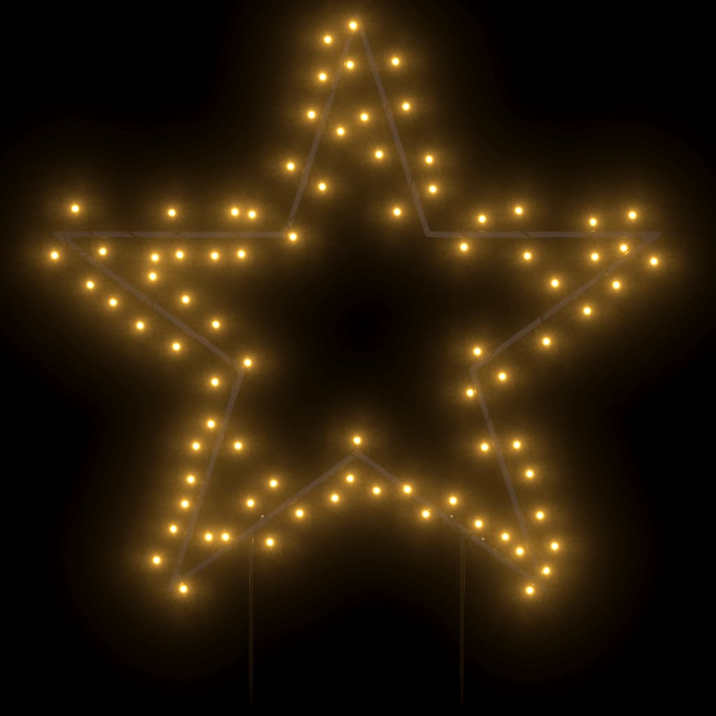 Julelysdekorasjon med pigger stjerne 80 LEDs 60 cm