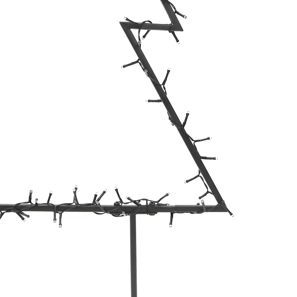 Julelysdekorasjon med plugger tre 80 LEDs 60 cm