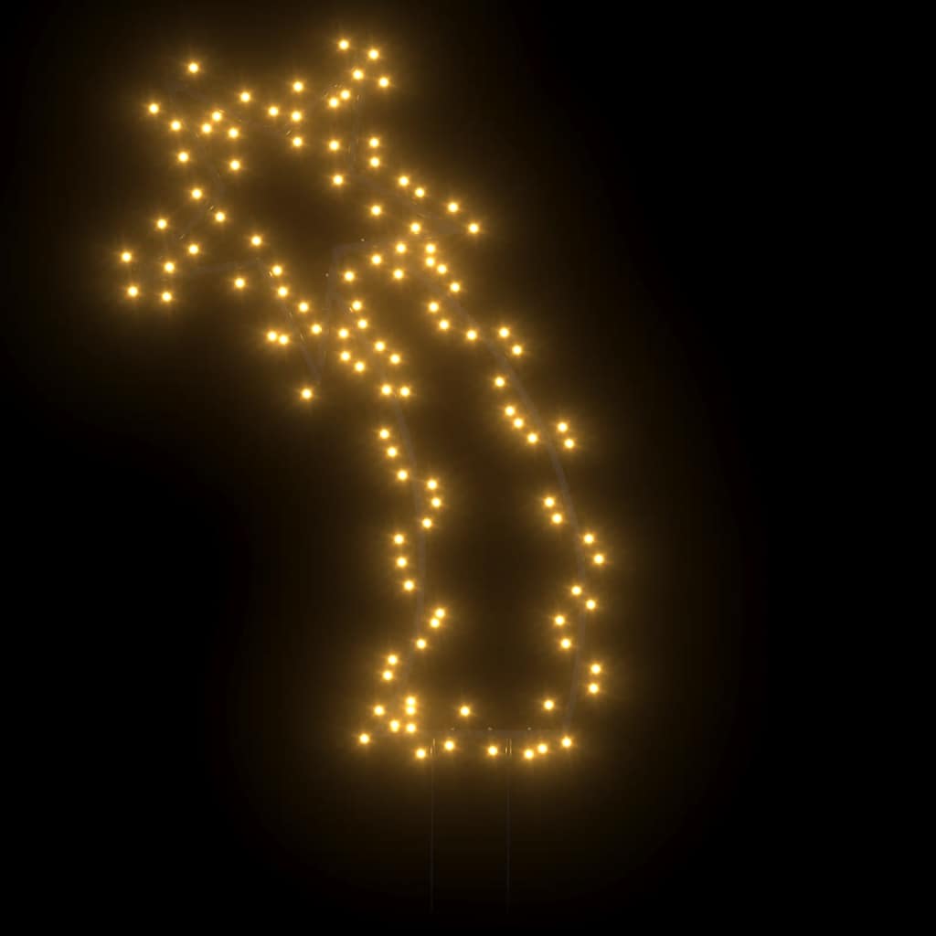 Julelysdekorasjon med pigger meteor 115 LEDs 89 cm