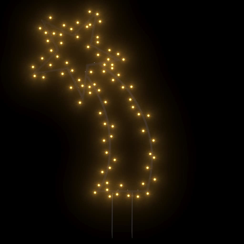 Julelysdekorasjon med pigger meteor 80 LED 62 cm