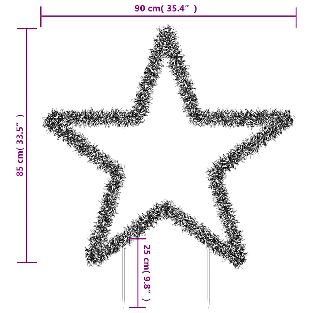 Julelysdekorasjon med pigger stjerne 115 LEDs 85 cm