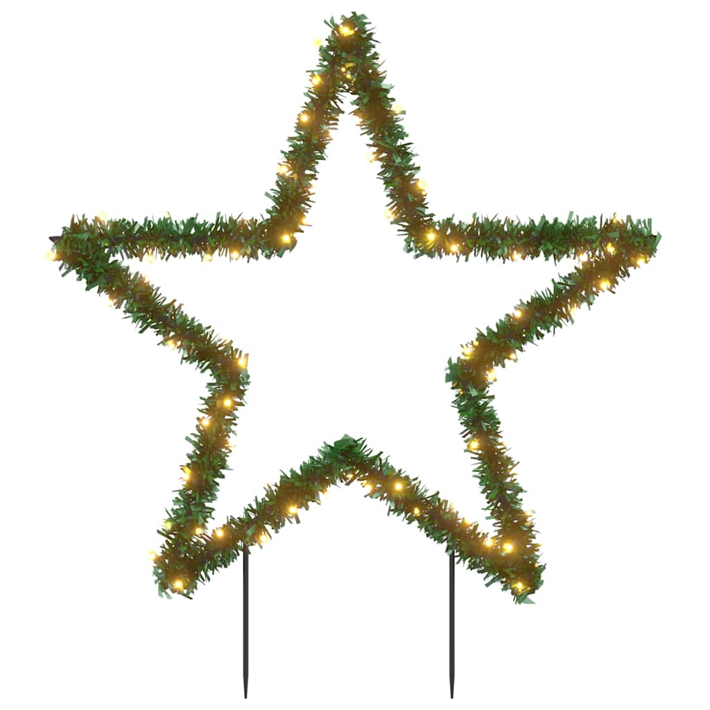 Julelysdekorasjon med pigger stjerne 80 LEDs 60 cm
