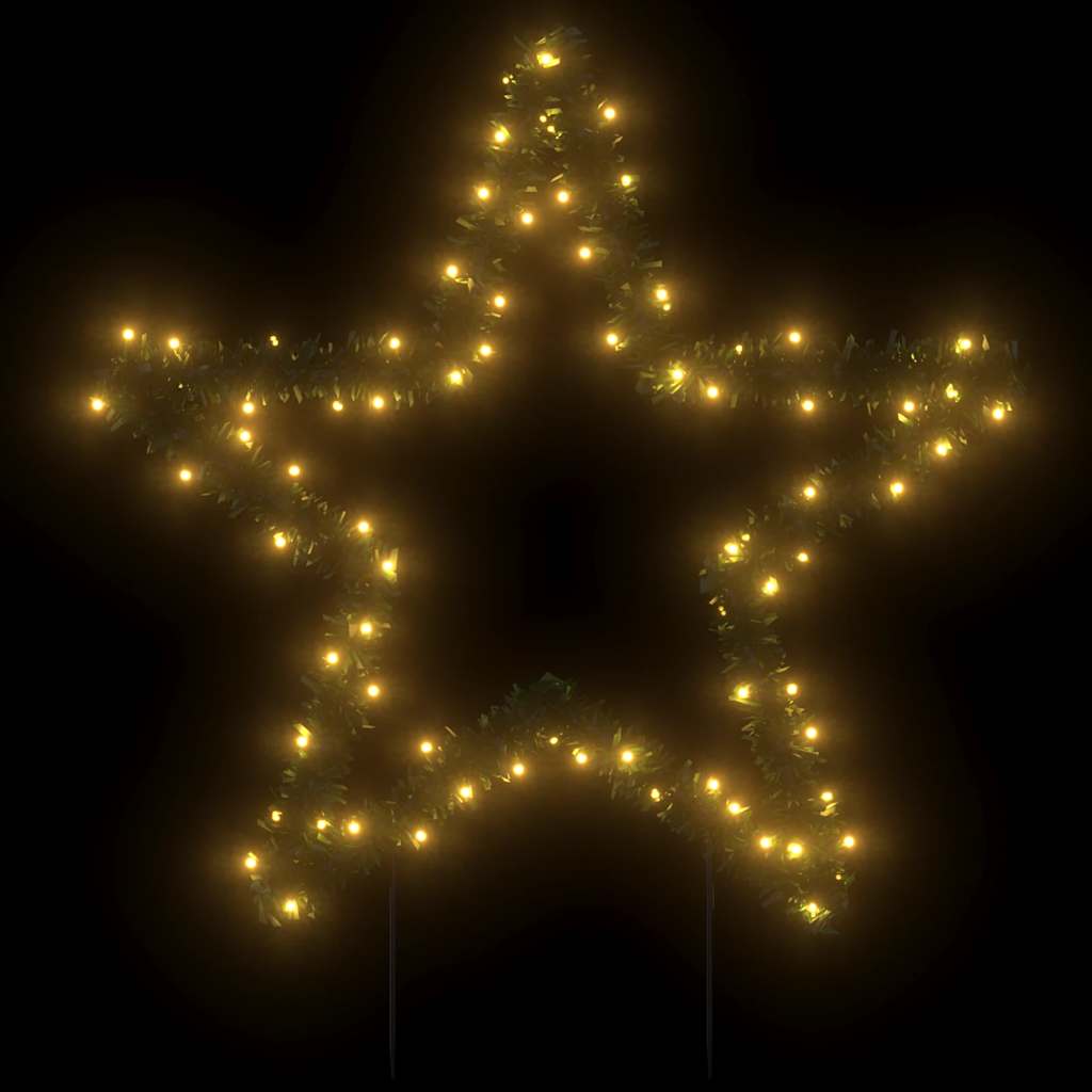 Julelysdekorasjon med pigger stjerne 80 LEDs 60 cm