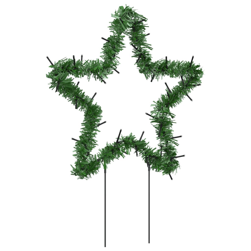 Julelysdekorasjon med pigger 3 stjerner 50 LED 29 cm