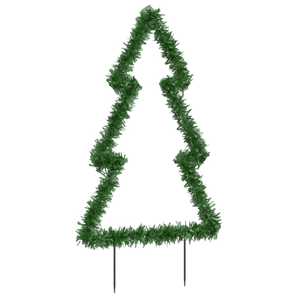 Julelysdekorasjon med jordplugger tre 115 LEDs 90 cm