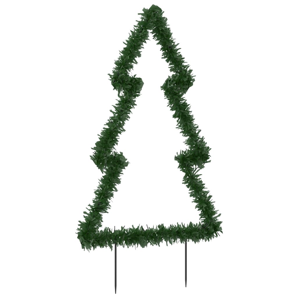 Julelysdekorasjon med jordplugger tre 115 LEDs 90 cm