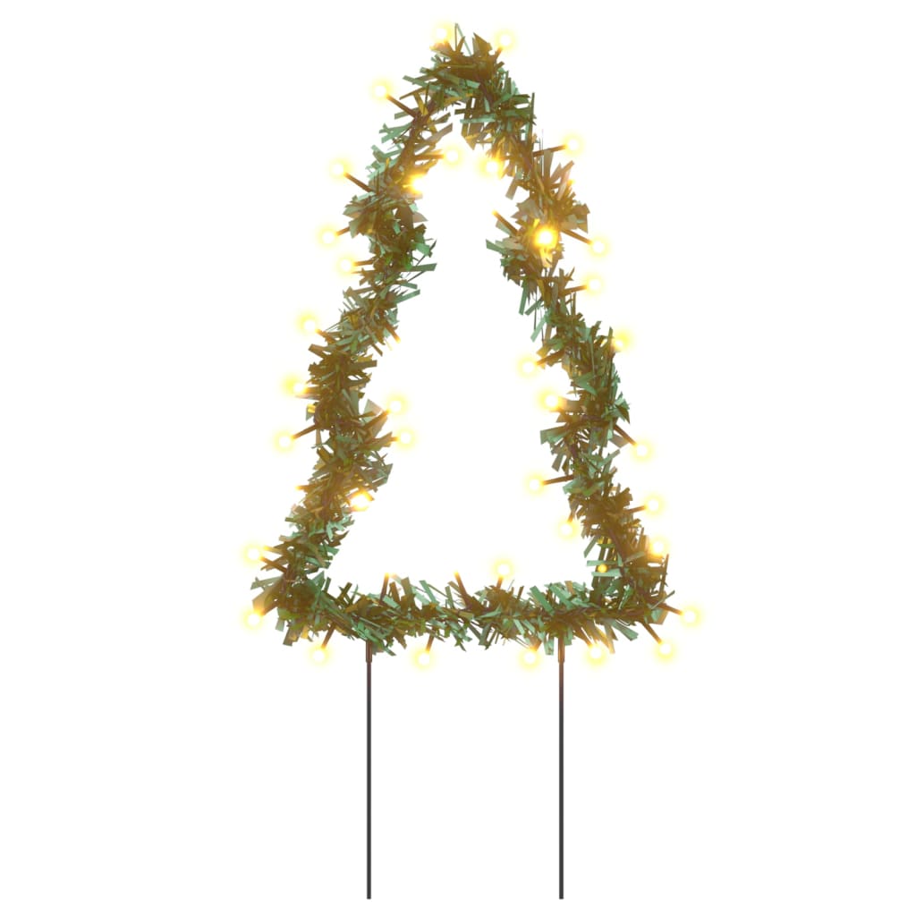 Julelysdekorasjon med pigger 3 trær 50 LED 30 cm