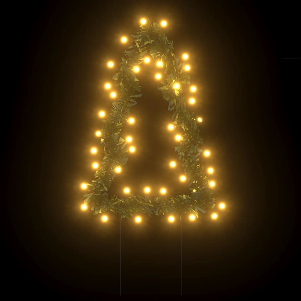 Julelysdekorasjon med pigger 3 trær 50 LED 30 cm