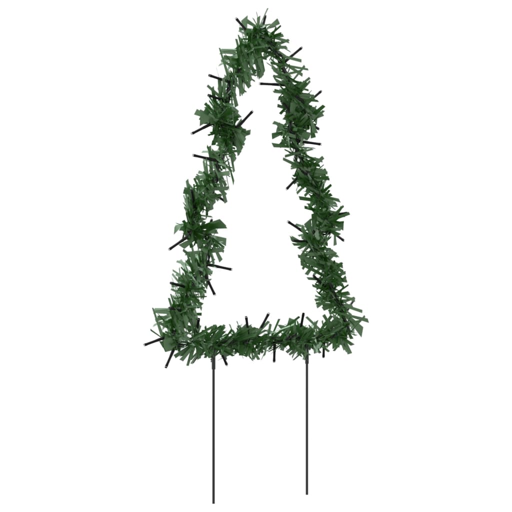 Julelysdekorasjon med pigger 3 trær 50 LED 30 cm