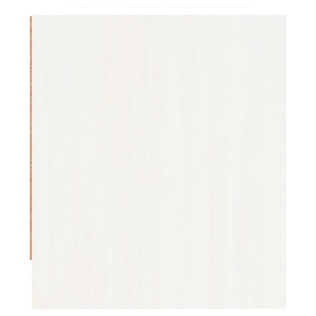 Nattbord 2 stk hvit 40x31x35,5 cm heltre furu