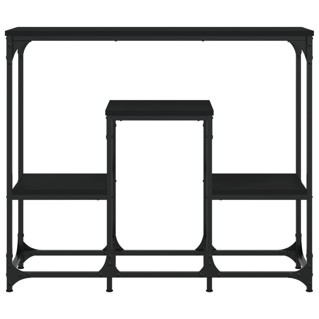 Konsollbord svart 89,5x28x76 cm konstruert tre