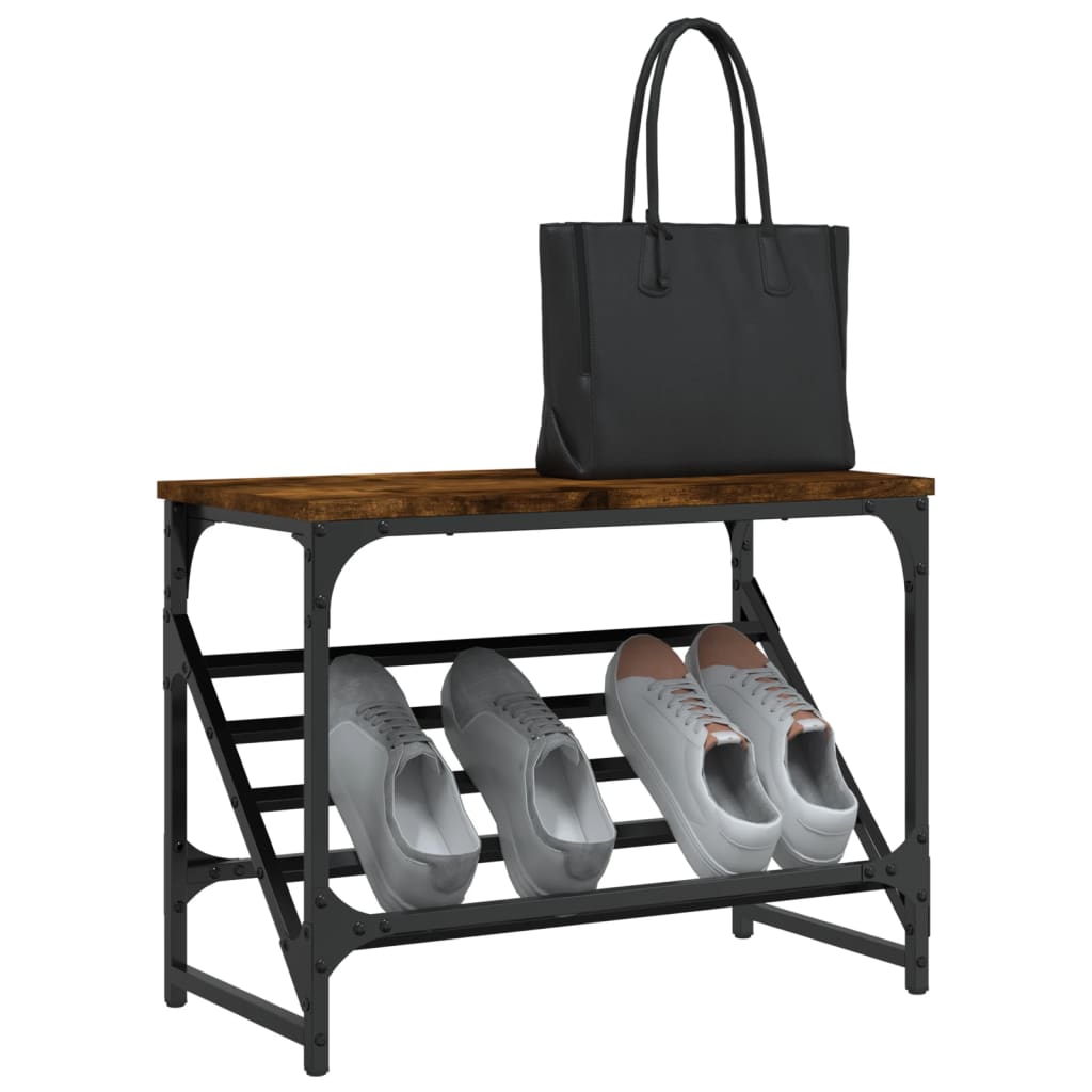 Skohylle røkt eik 60x30x45 cm konstruert tre