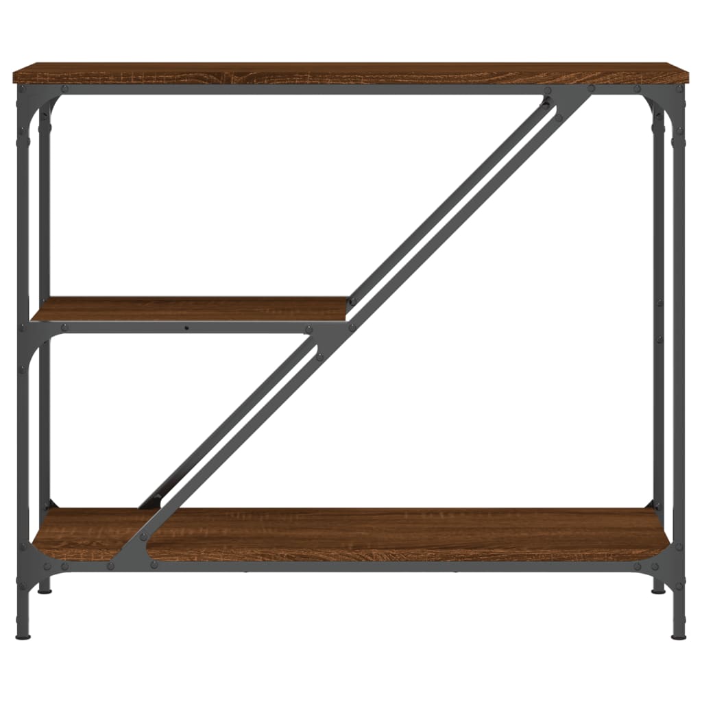 Konsollbord brun eik 88,5x30x75 cm konstruert tre