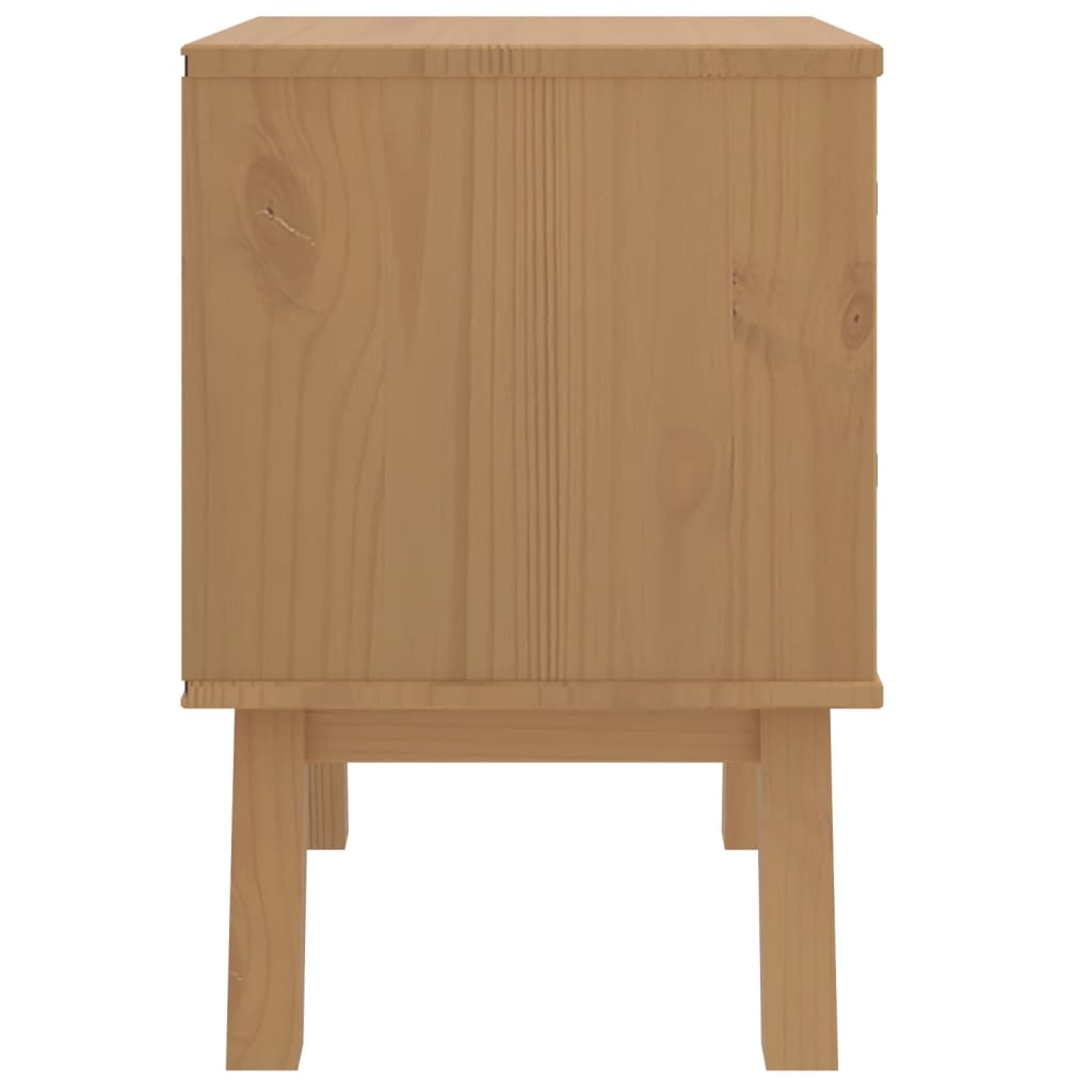 Nattbord OLDEN grå og brun heltre furu