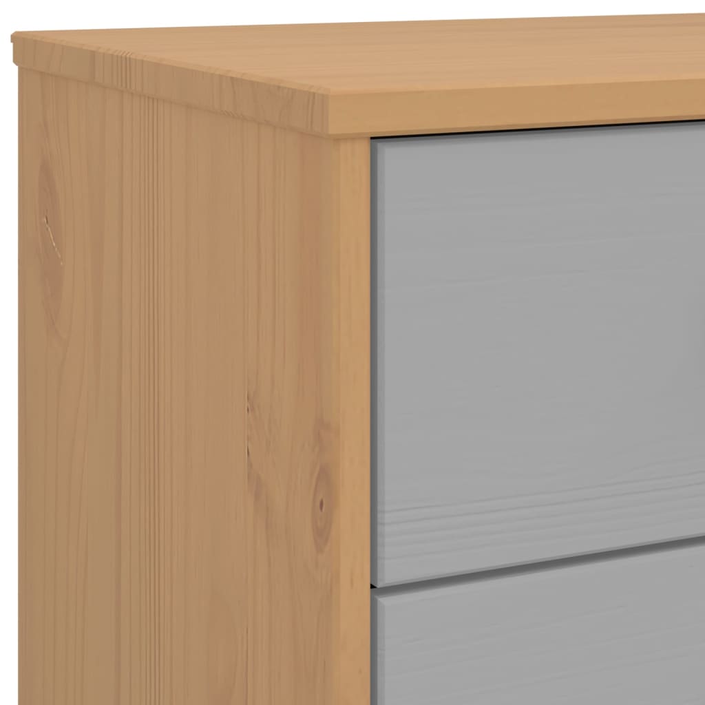 Nattbord OLDEN grå og brun heltre furu
