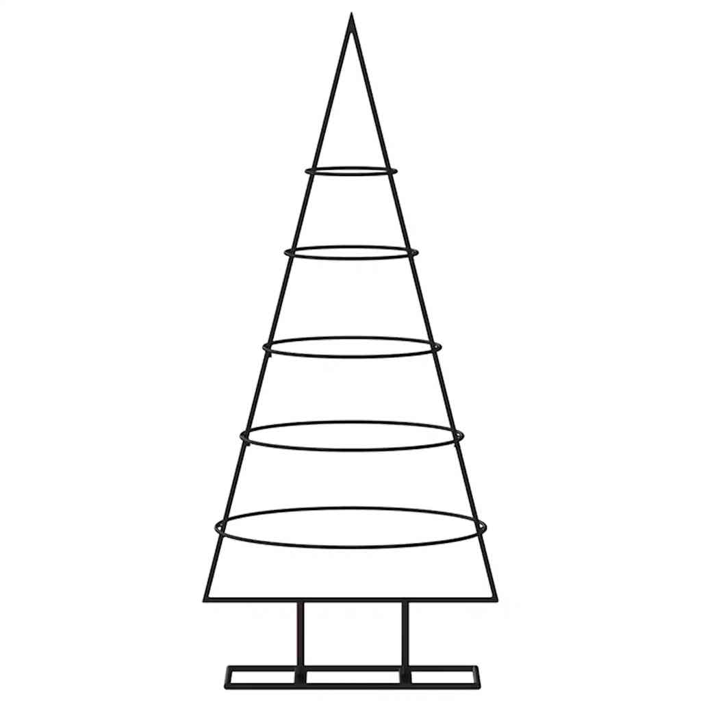 Juletre til dekorasjon metall svart 90 cm