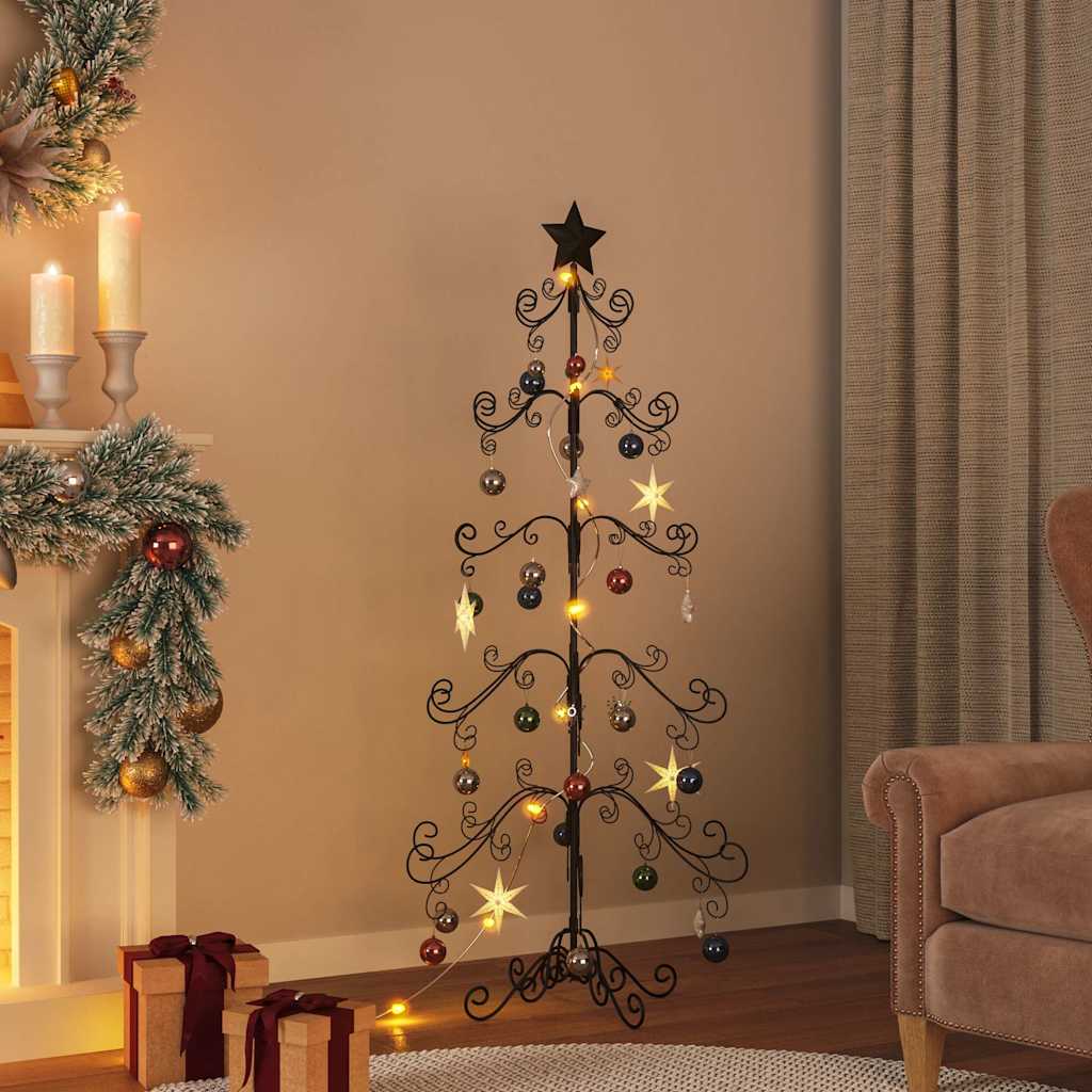 Juletre til dekorasjon metall svart 150 cm
