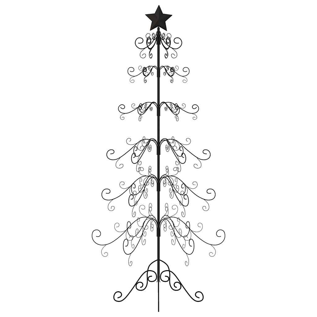 Juletre til dekorasjon metall svart 215 cm