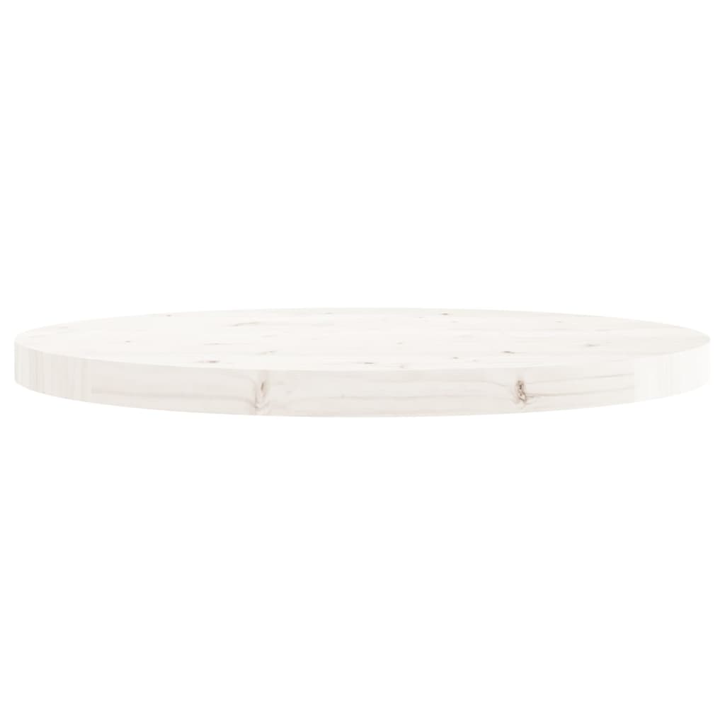 Bordplate rund hvit Ø60x3 cm heltre furu