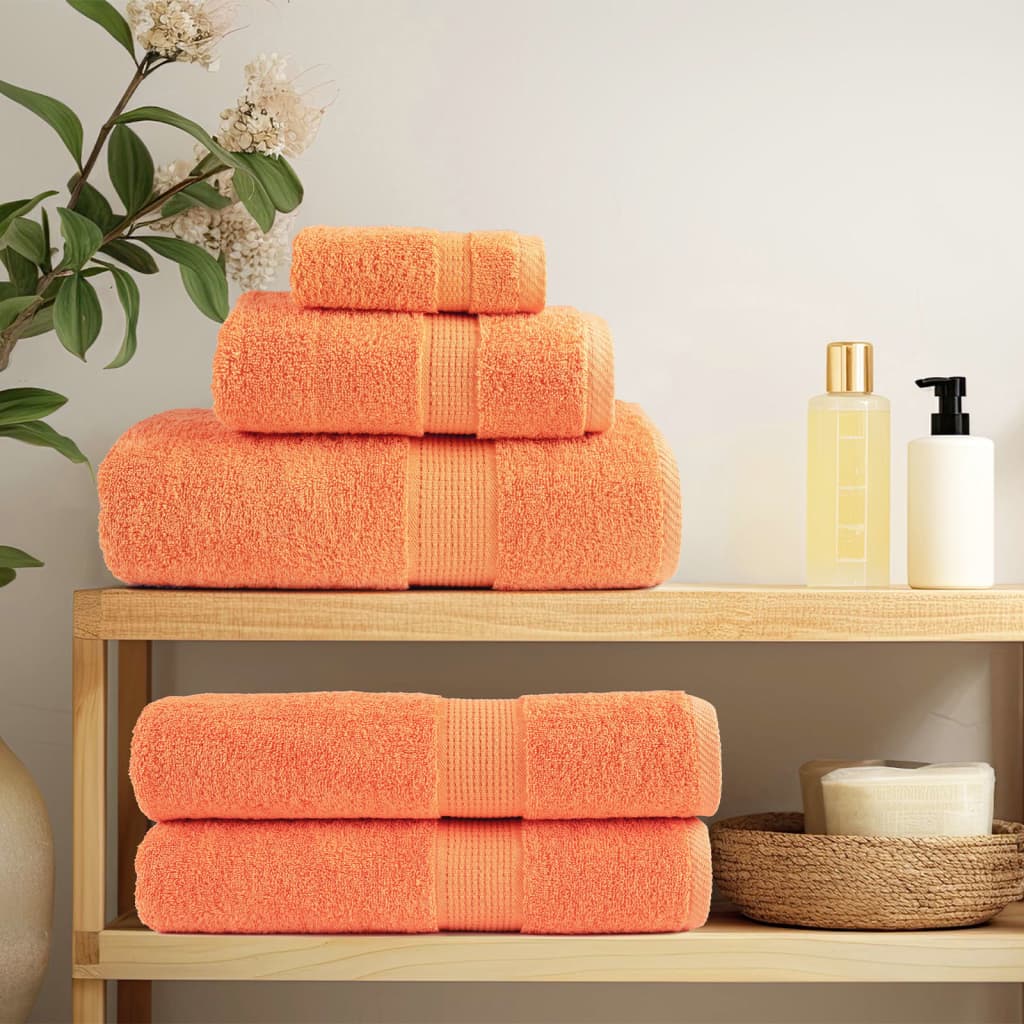 Premium håndklær 10 stk oransje 50x100 cm 600 g/m2 100 % bomull