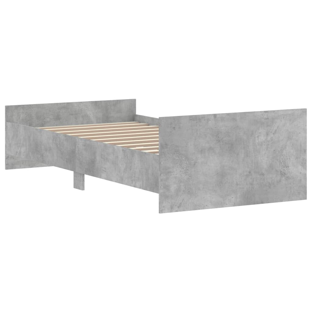 Sengeramme betonggrå 90x200 cm konstruert tre
