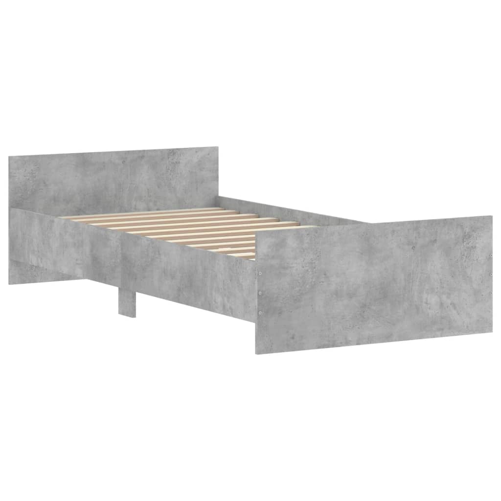Sengeramme betonggrå 100x200 cm konstruert tre