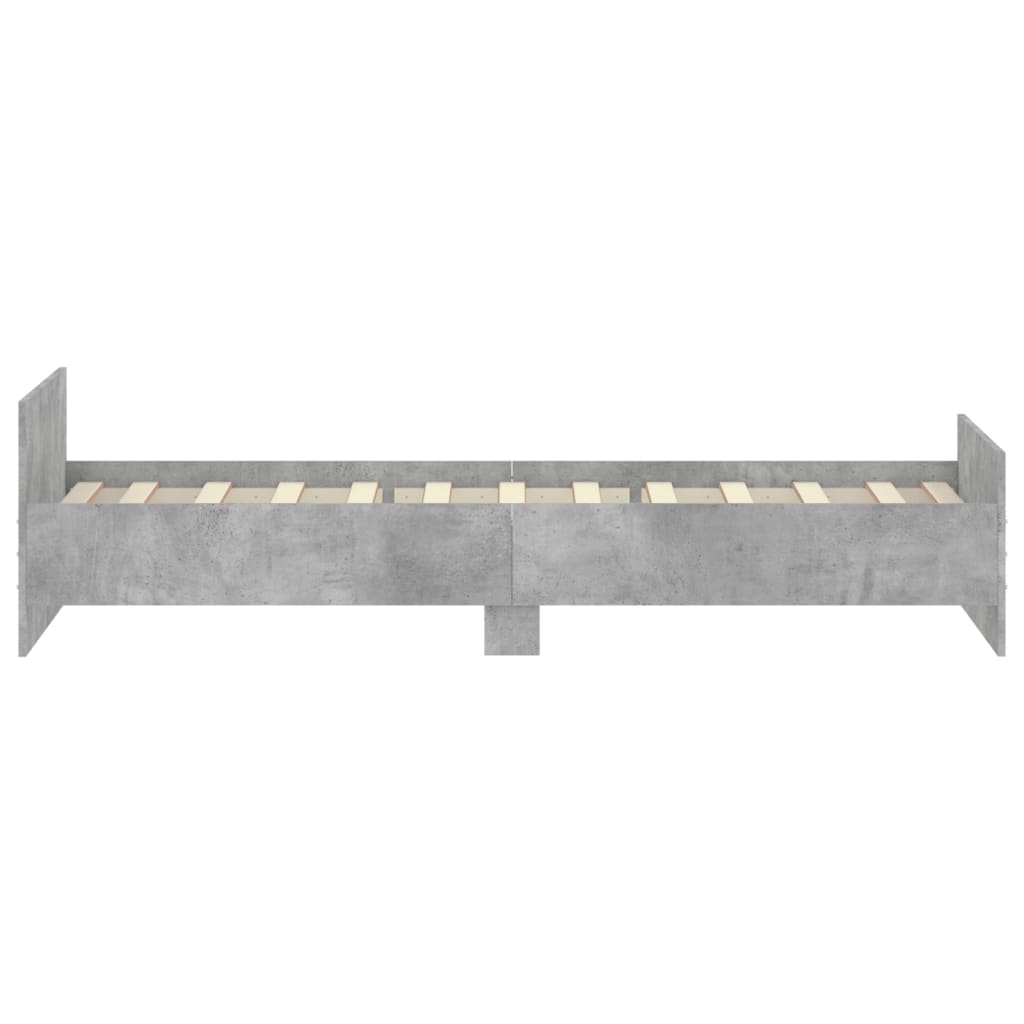 Sengeramme betonggrå 100x200 cm konstruert tre