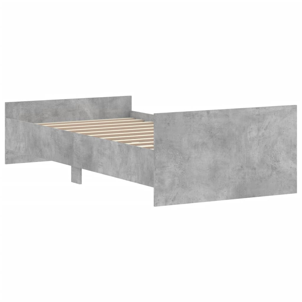 Sengeramme betonggrå 100x200 cm konstruert tre