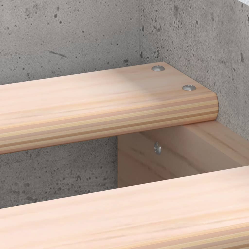 Sengeramme betonggrå 100x200 cm konstruert tre