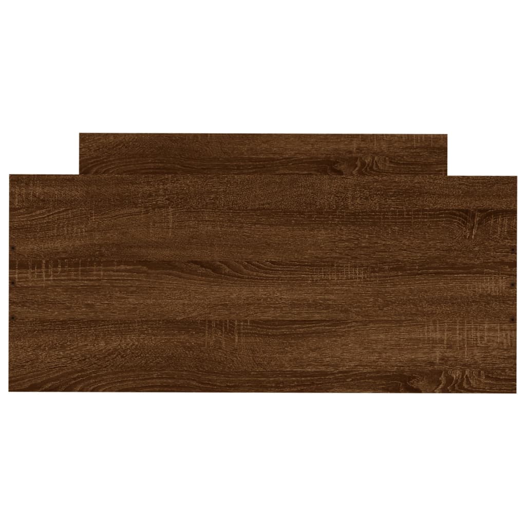 Sengeramme brun eik 100x200 cm konstruert tre