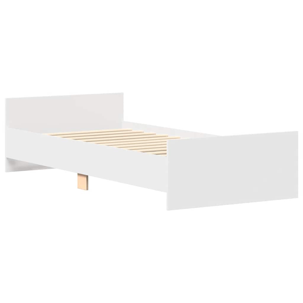 Sengeramme hvit 90x190 cm konstruert tre