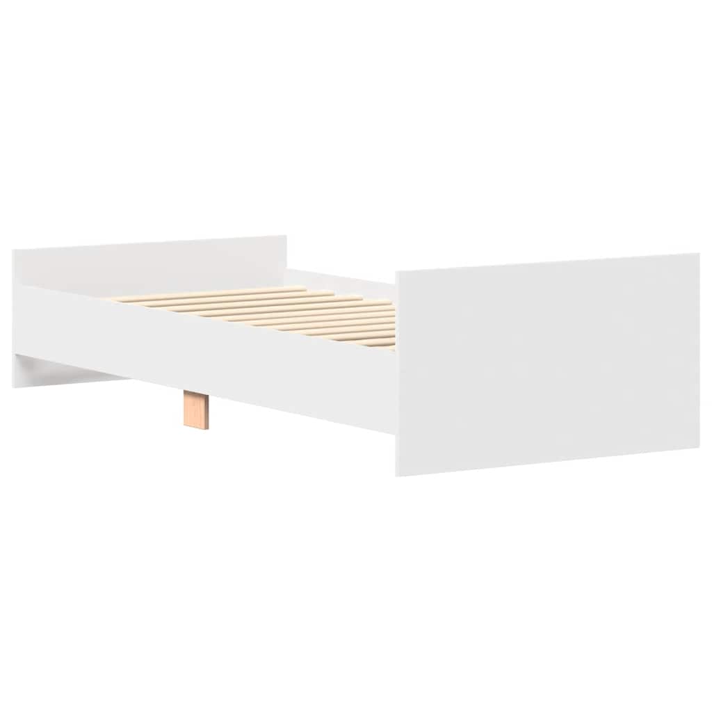 Sengeramme hvit 90x190 cm konstruert tre