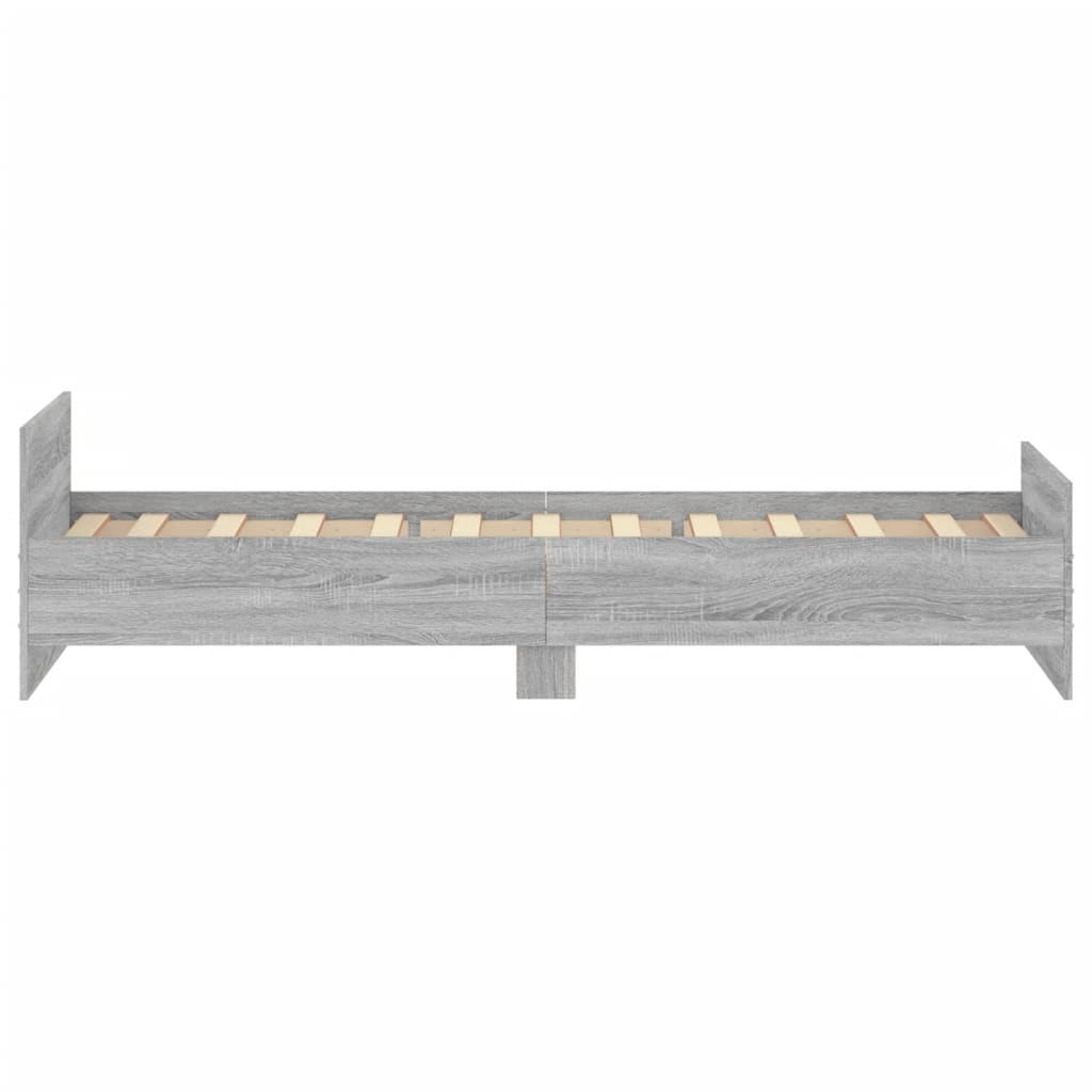 Sengeramme grå sonoma 90x190 cm konstruert tre