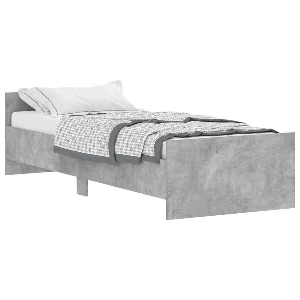 Sengeramme betonggrå 75x190 cm konstruert tre
