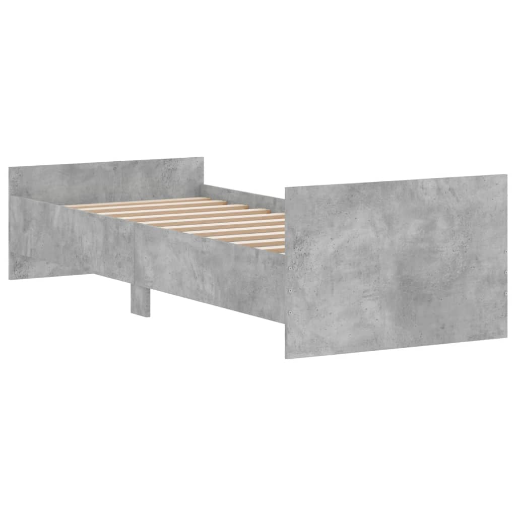 Sengeramme betonggrå 75x190 cm konstruert tre